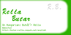 rella butar business card